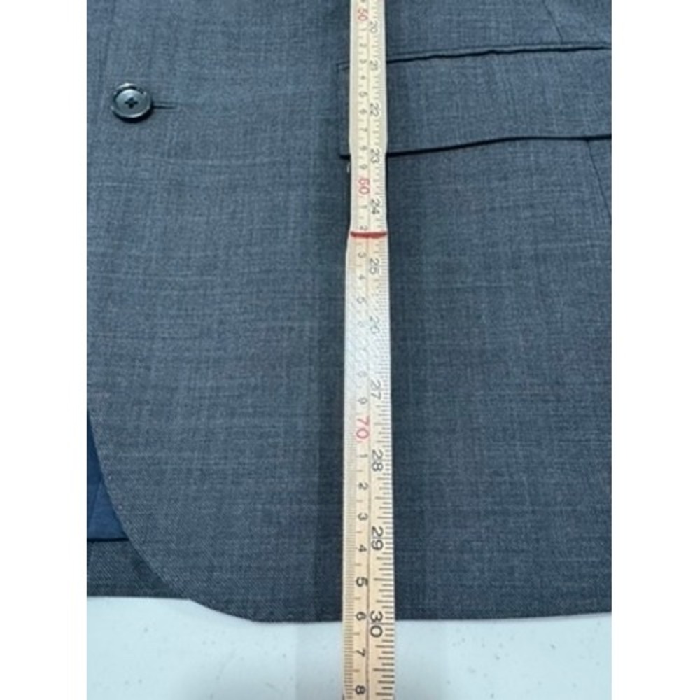 J. Crew Ludlow Men Slim Grey Wool Two Button Blazer Suit Jacket 40R - Picture 7 of 12